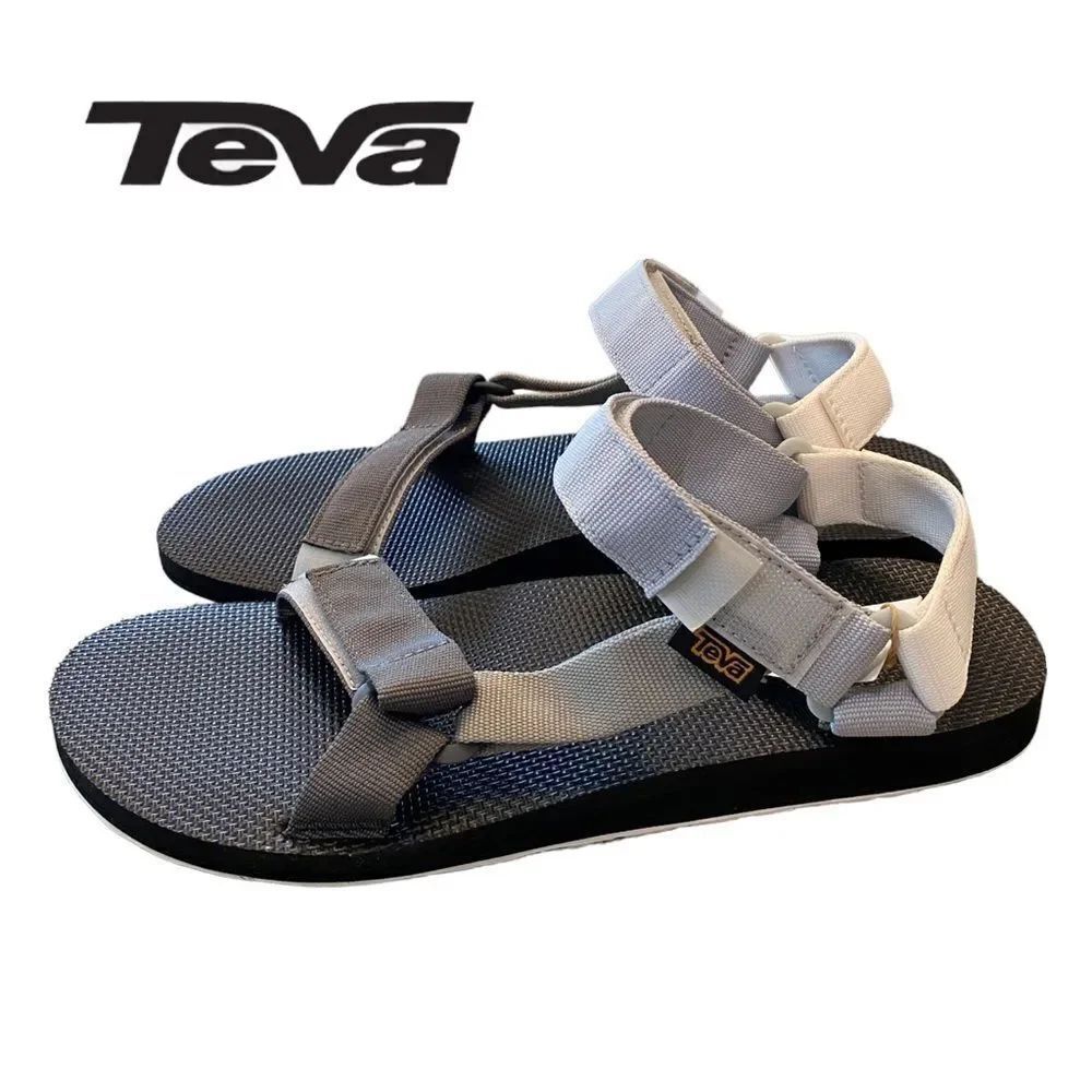 NEW Teva Men's Original Universal Black White Grey Sandals 10 11 12 13 14
